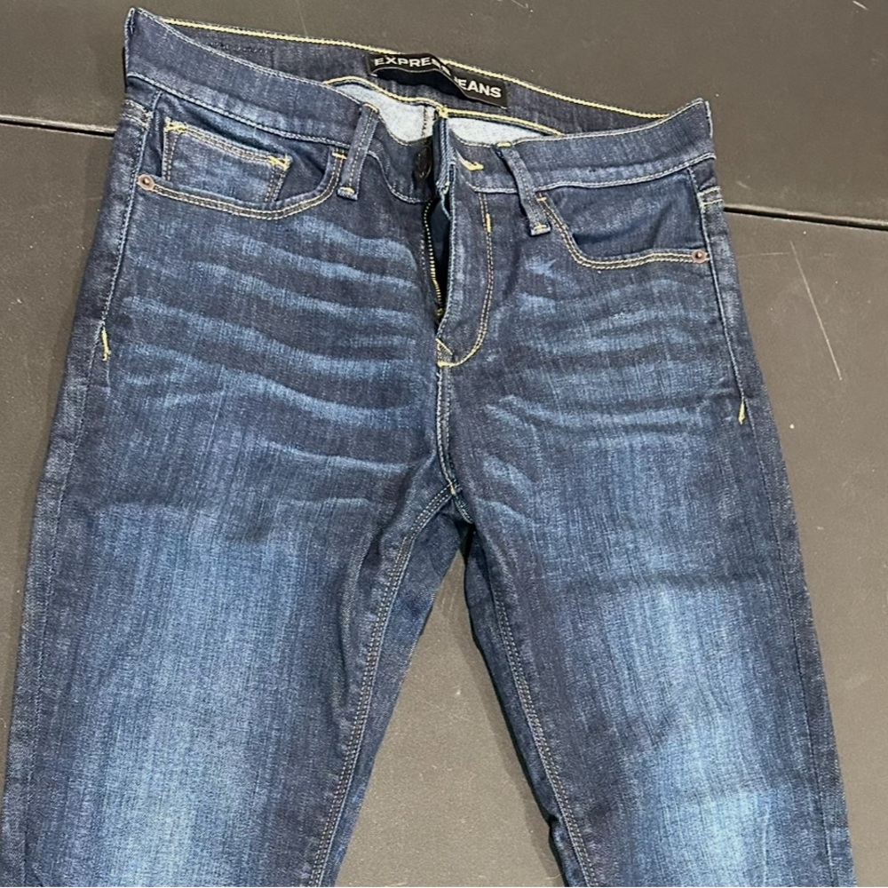 Express Women's Dark Blue Ankle Jeans